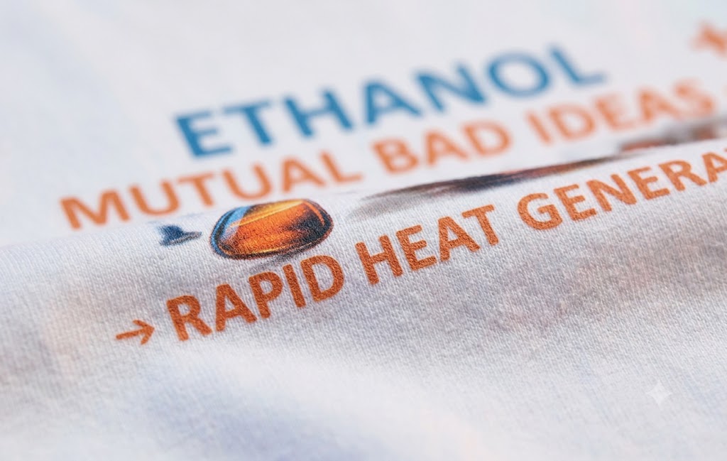 Ethanol + Mutual Bad Ideas → Rapid Heat Generation Unisex Standard Crew T-Shirt